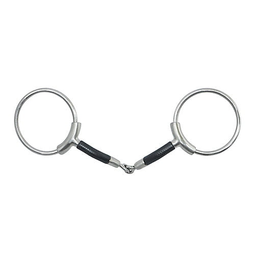 5 Mouth Metalab Performer Stainless Steel Brushed O-Ring Snaffle Bit Stainless Steel Brushed